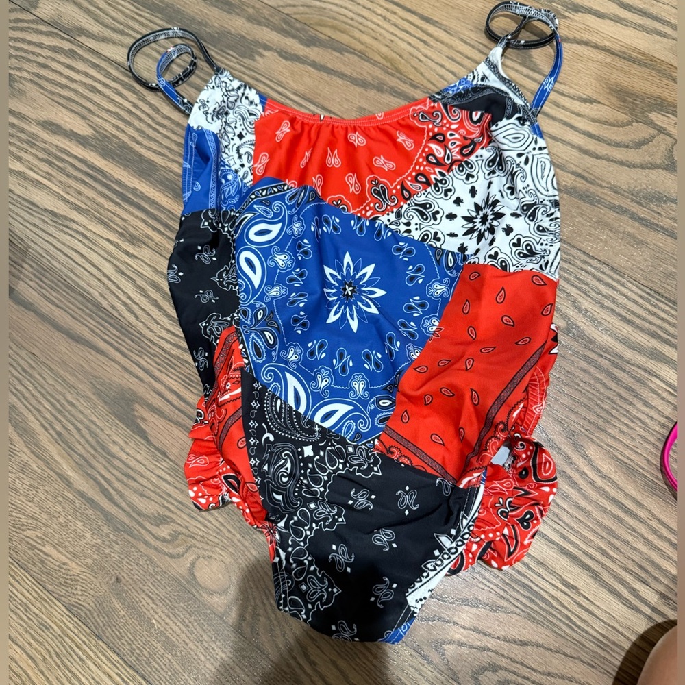 Colorful Bandana Print Swimsuit
